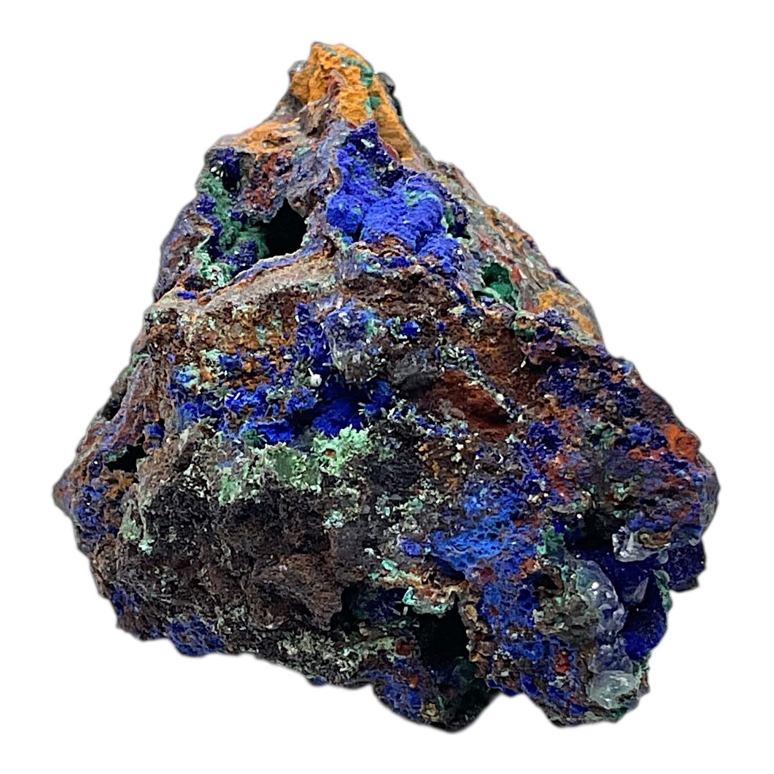 Steinfixx® Edelstein Azurit-Malachit Rohstein I 145gr. I 5x5x5cm I Unikat mit Acrylständer, (100 % echt und besonders, 1-St., Sammlerstück I absoluter Blickfang), original aus Marokko