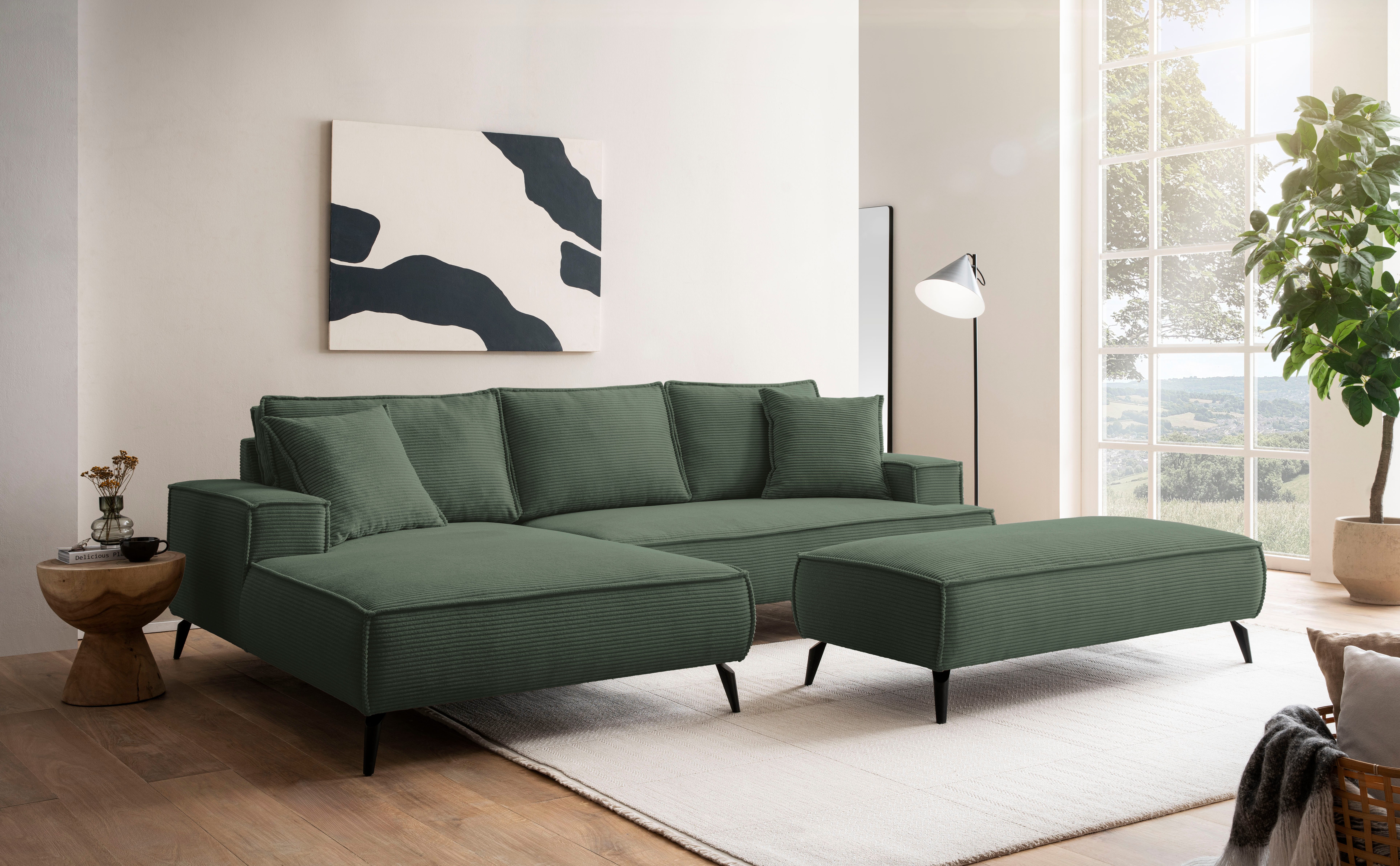 Home affaire Sitzgruppe TVINNU, Polsterecke L-Form, Schlaffunktion, mit Hoc günstig online kaufen