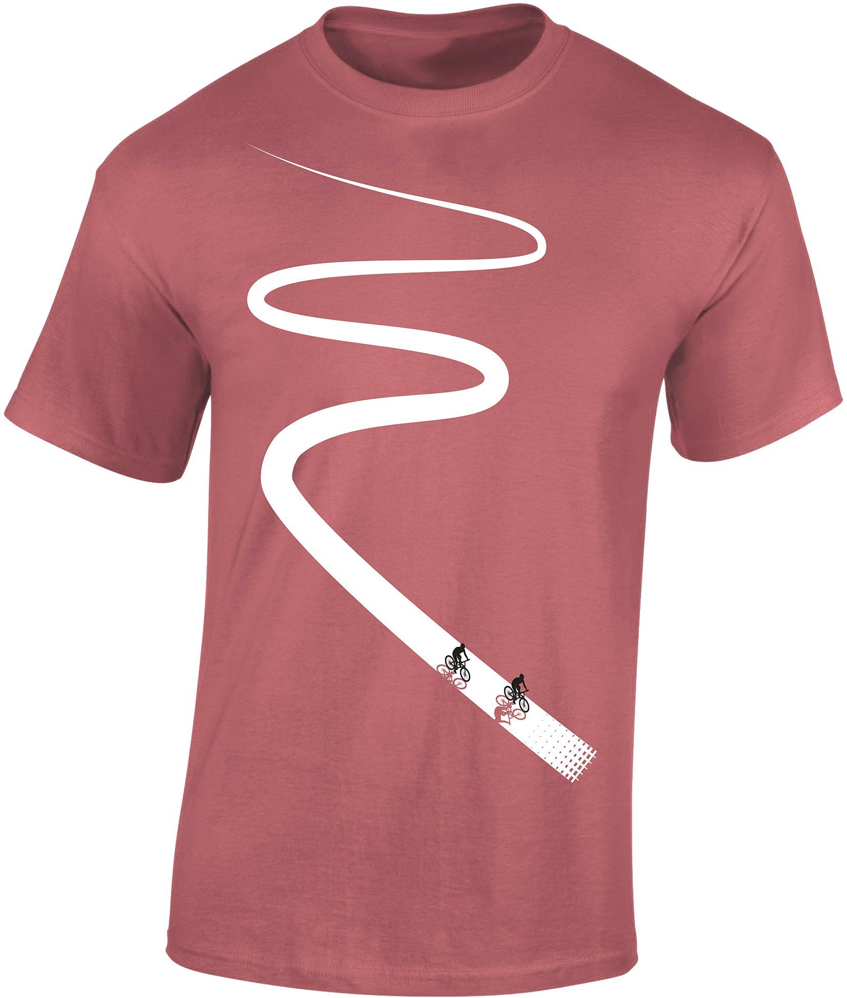 Baddery Print-Shirt Fahrrad T-Shirt: "Radweg" - günstig online kaufen