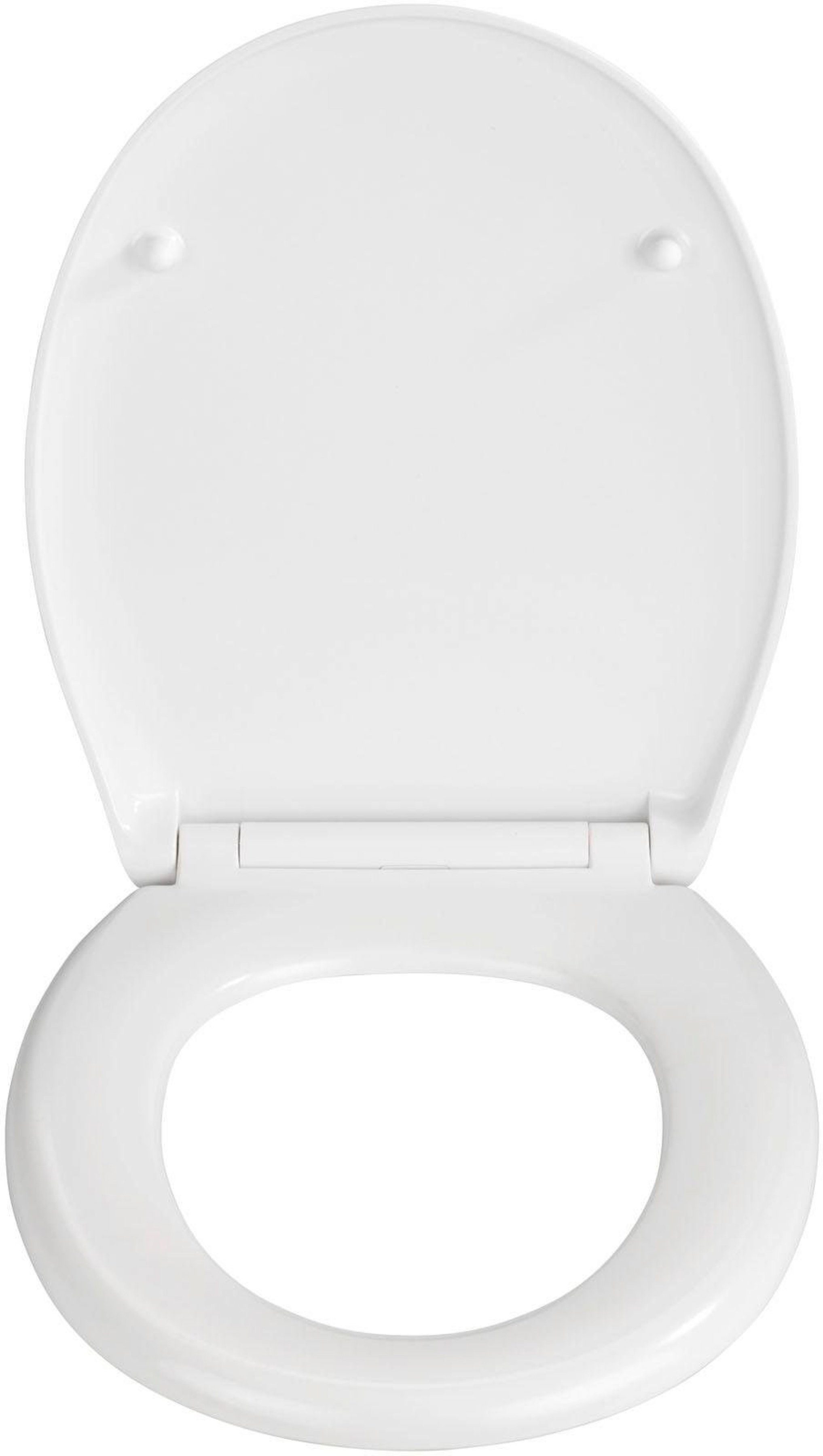 WENKO WC-Sitz Rieti, strapazierfähiger Toilettensitz, belastbar bis 350 kg, Absenkautomatik