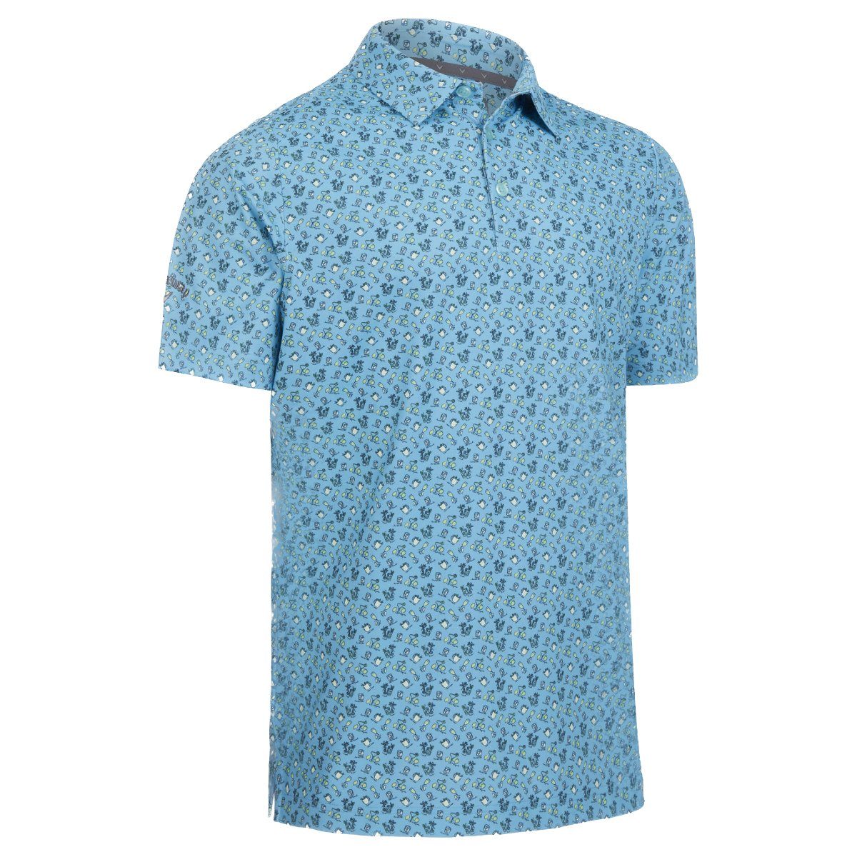 Callaway Poloshirt Callaway All Over Drinks Novelty Polo Blau