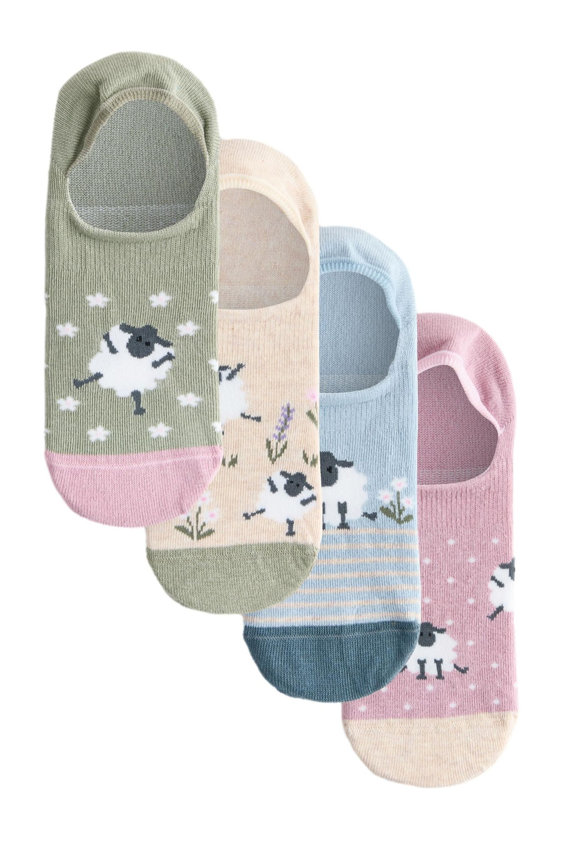 Next Basicsocken 4 x unsichtbare Sneakersocken (1-Paar)