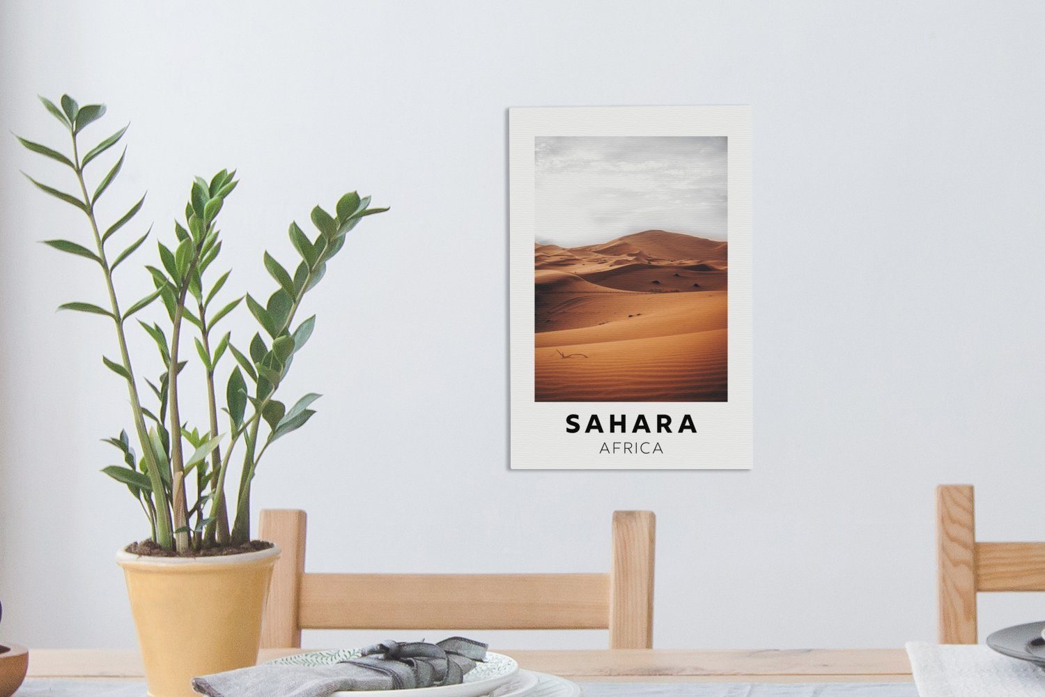 OneMillionCanvasses® Leinwandbild Sand - Afrika fertig St), Zackenaufhänger, (1 20x30 cm Leinwandbild bespannt Gemälde, inkl. - Natur