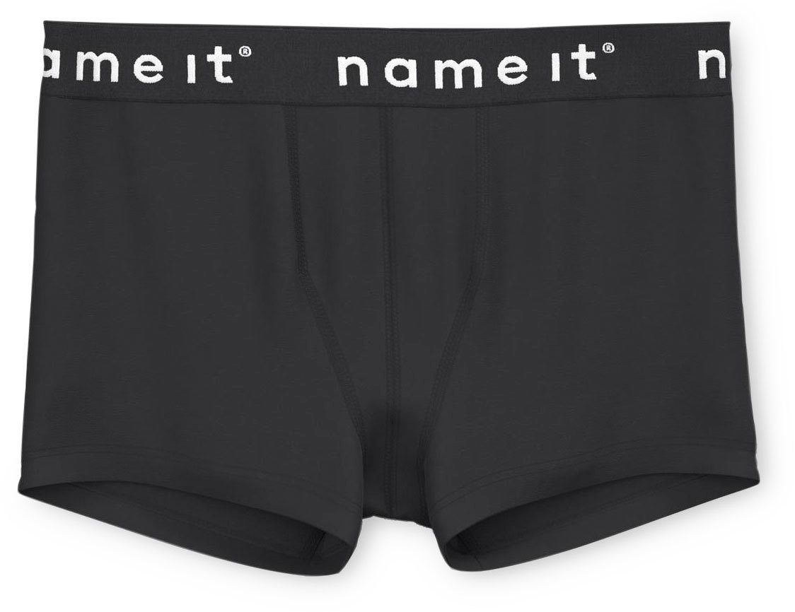 Name It Trunk NKMBOXER 3P (Packung, 3-St) eng, Jersey, Logoschriftzug, angesetztes Bündchen