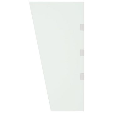 vidaXL Vordach 2-tlg Vordach-Set Transparent Hartglas Seitenwand Windschutz weiß