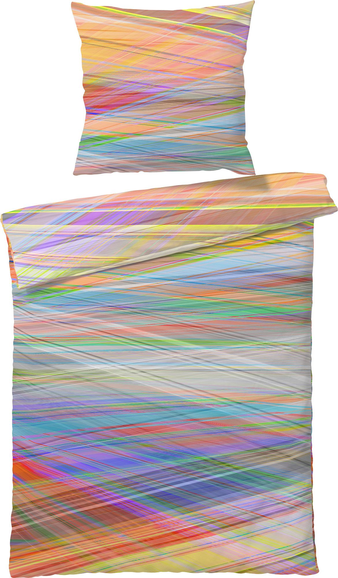 fleuresse Bettwäsche Bettwäsche, Mako-Satin, Streifen