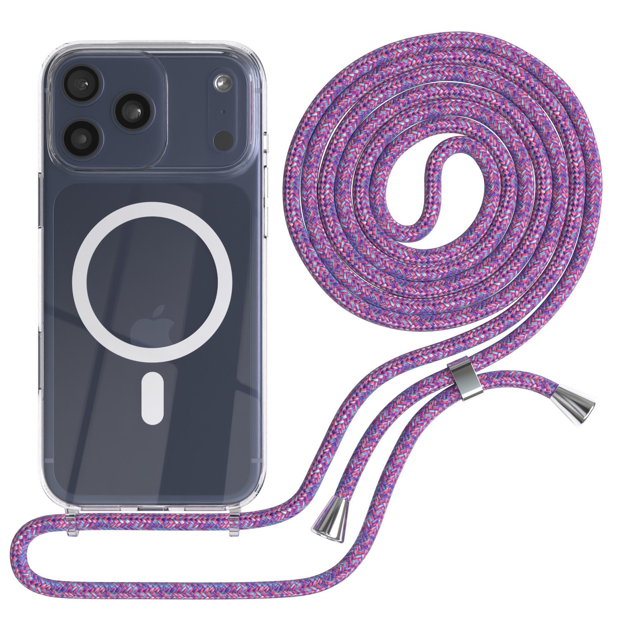 EAZY CASE Handykette mit Magsafe Hülle für Apple iPhone 17 Pro Max 6,9 Zoll, Magsafehülle Kette zum Umhängen mit Umhängeband mit Riemen Unicorn