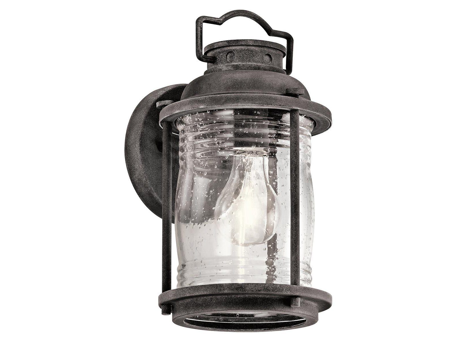 Kichler LED Außen-Wandleuchte, LED wechselbar, warmweiß, Wand-laterne Außenbereich Hauswand & Wandleuchte Treppenhaus Höhe 28cm