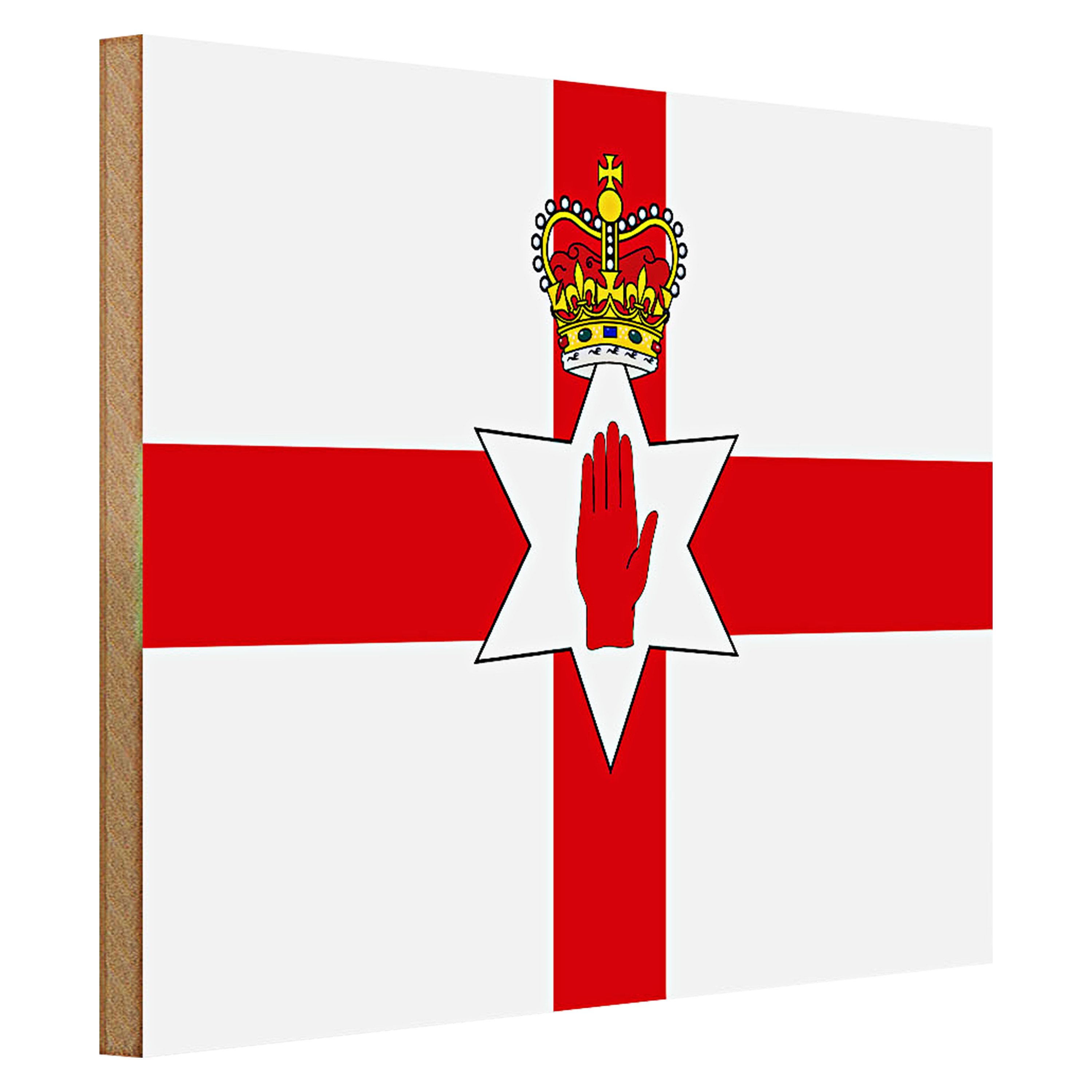 Roomando Holzbild Flagge Nordirland 40x30cm Flag Northern Ireland