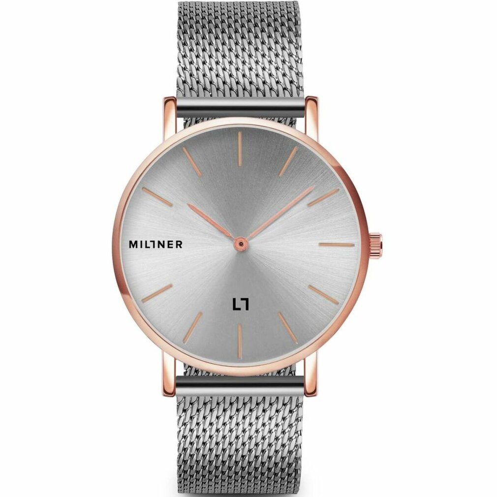 Millner Luxusuhr Mayfair Rose Silber 39 mm