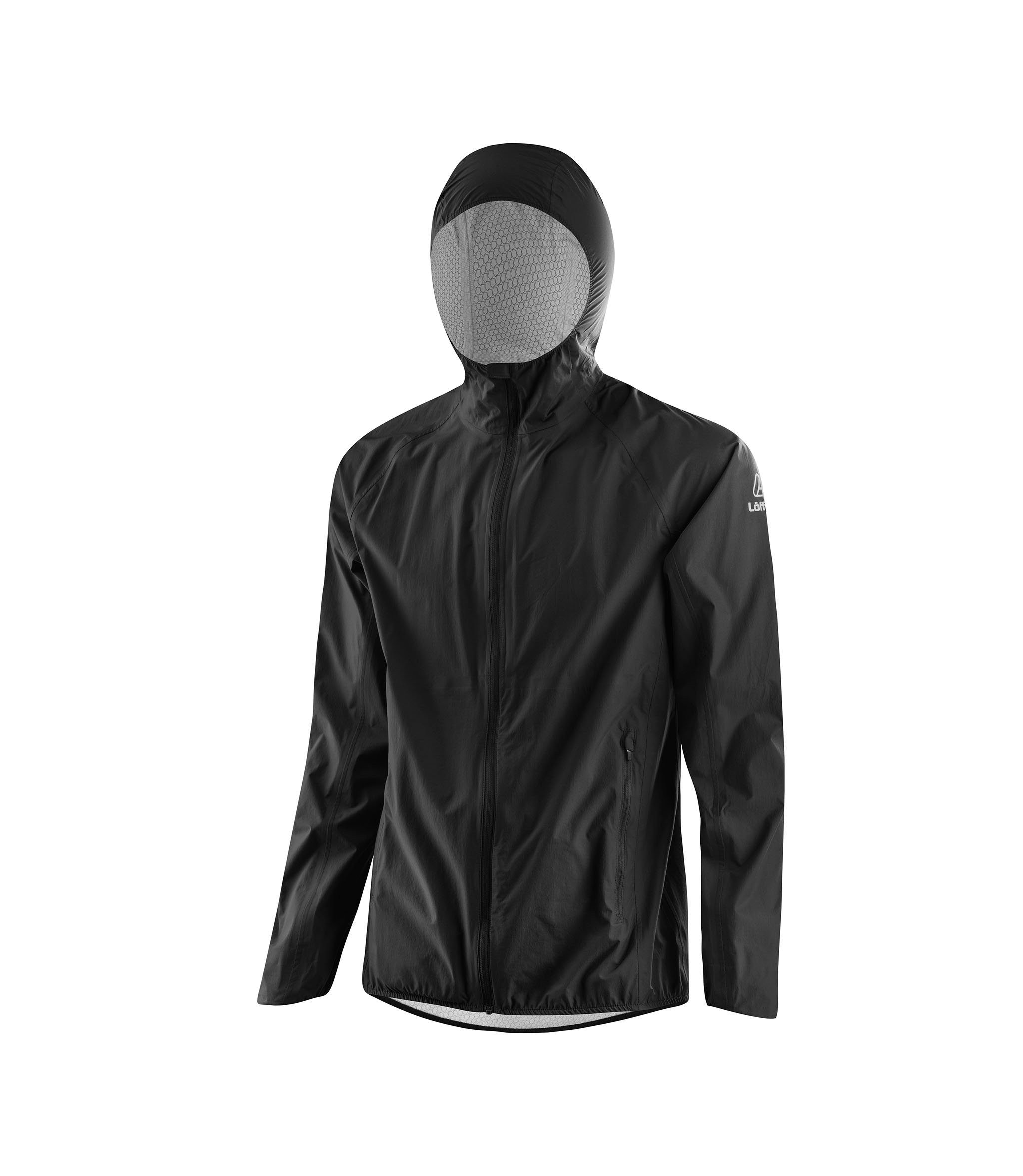 Löffler Hybridjacke Kapuzenjacke Hooded WPM Pocket (wasserabweisend, winddicht) schwarz
