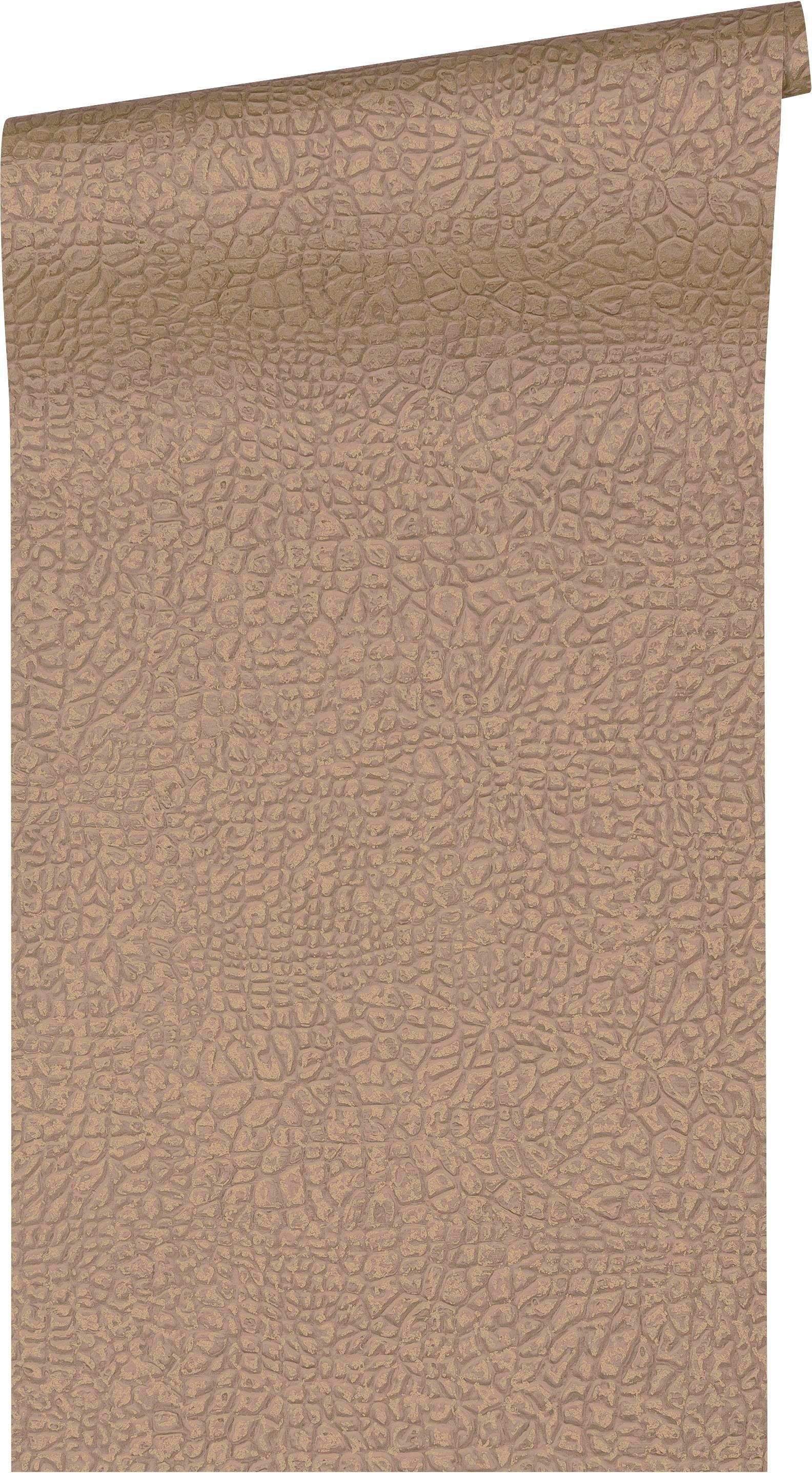 glänzend, St), (1 Tapete beige/beige/kieselgrau/goldfarben Architects Leopard Designtapete animal Absolutely print, organisch, Vliestapete matt, glatt, Chic, Paper