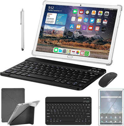 ZONKO Tablet (10", 64 GB, Android 11, 2,4G, Tablet 4G LTE Tablett PC mit 2 SIM Slot mit Tastatur Maus Stift 1080P)