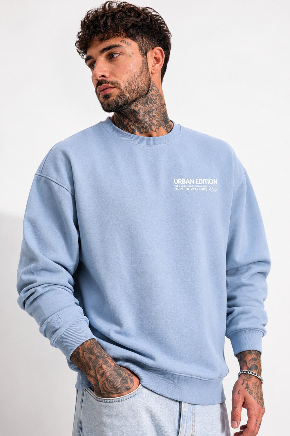 SUBLEVEL Sweatshirt Pullover Herren Sweater Sweatshirt Rundhals Perfekte Passform Hochwertige Verarbeitung, Angenehm weich & bequem