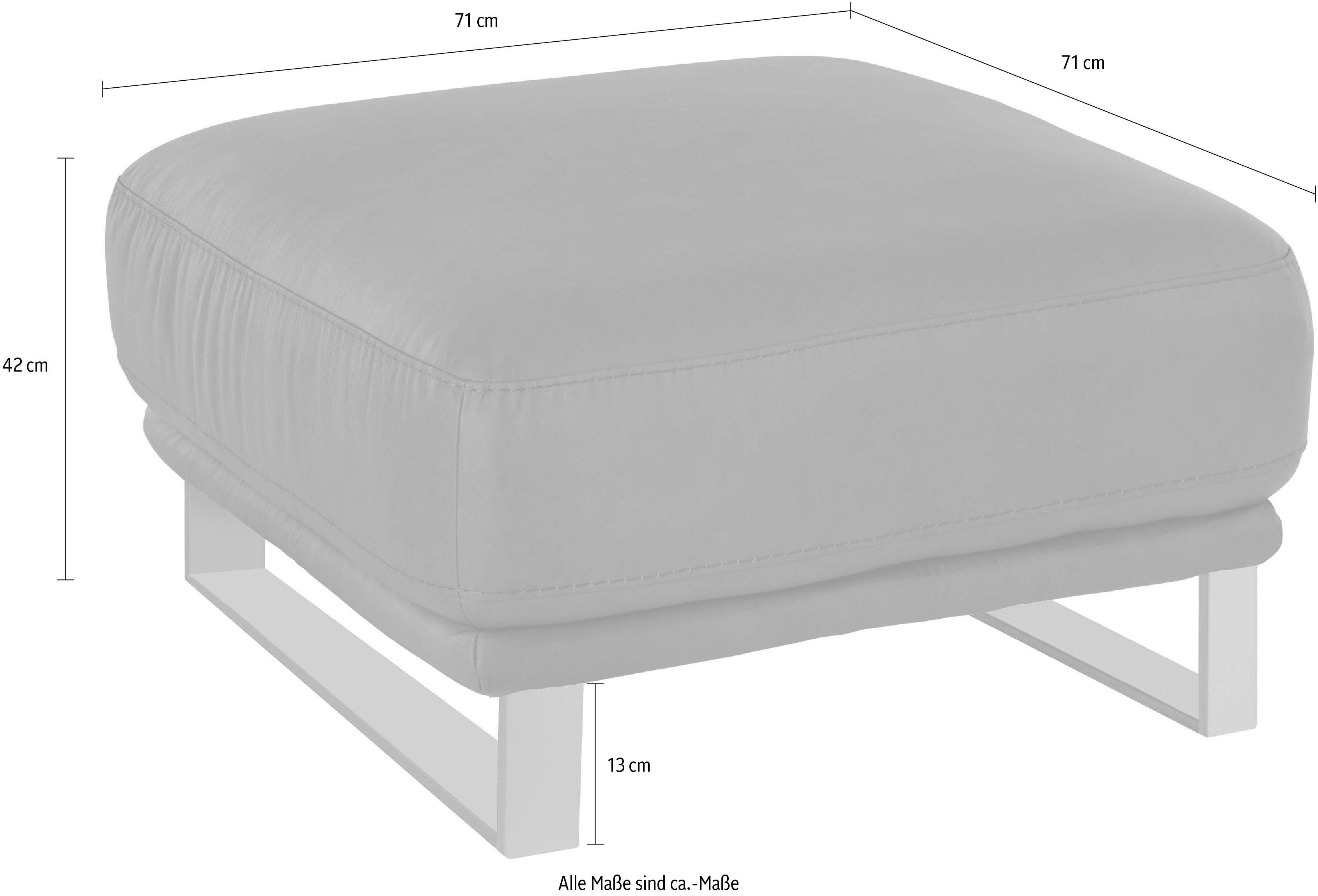 W.SCHILLIG Hocker montanaa, mit Metallkufen in Bronze pulverbeschichtet, Breite 71 cm