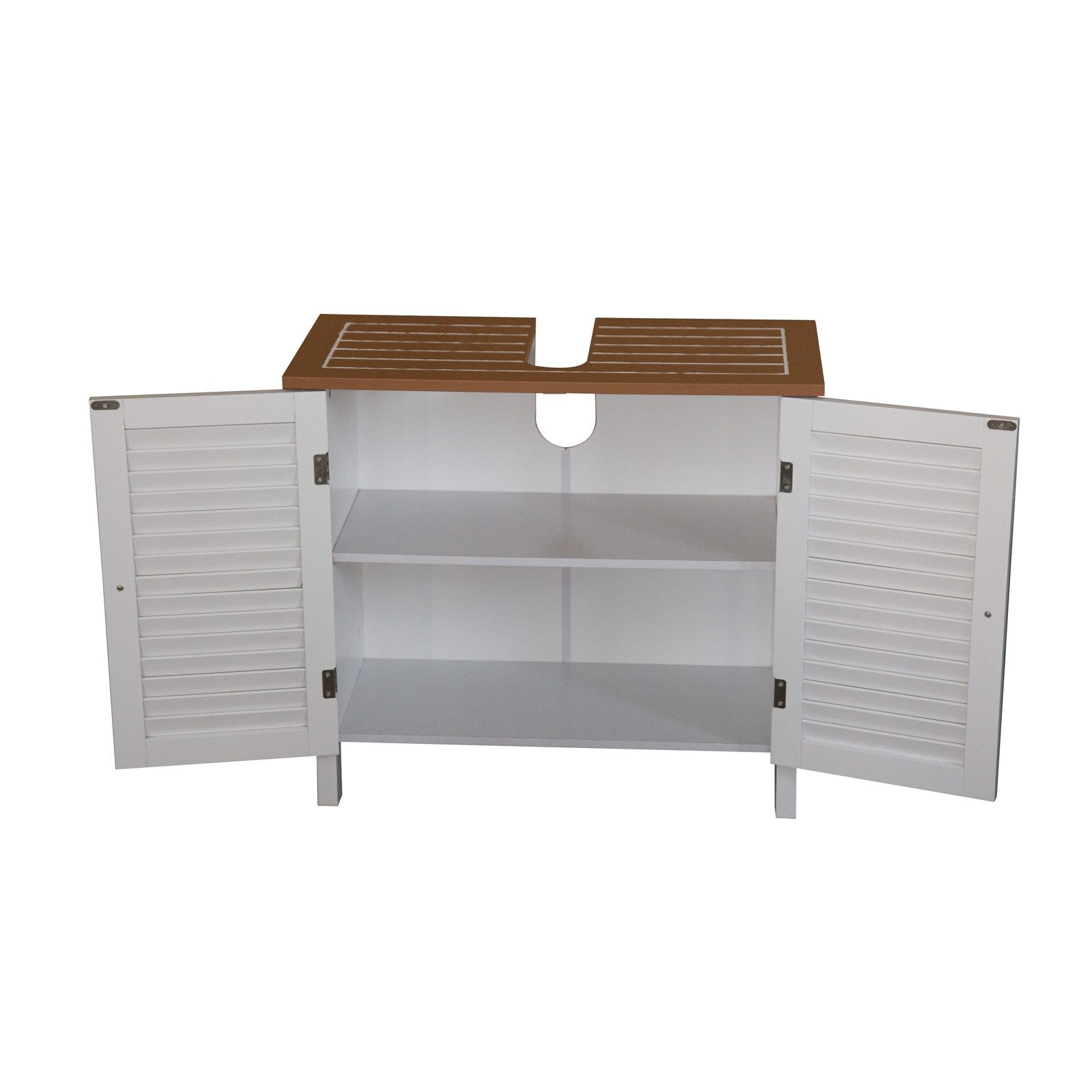 HTI-Line Waschbeckenunterschrank Waschbeckenunterschrank Bambus (Stück, 1-St., 1x Waschbeckenunterschrank, ohne Dekoration) Mit Siphonausschnitt