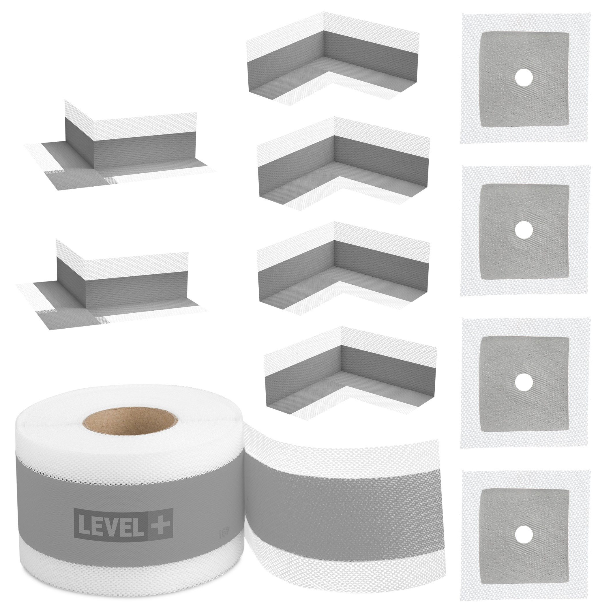 Level+ Dichtungsband Bandset Dusche Balkon Dichtband Dichtbahn Duschelement SET G7