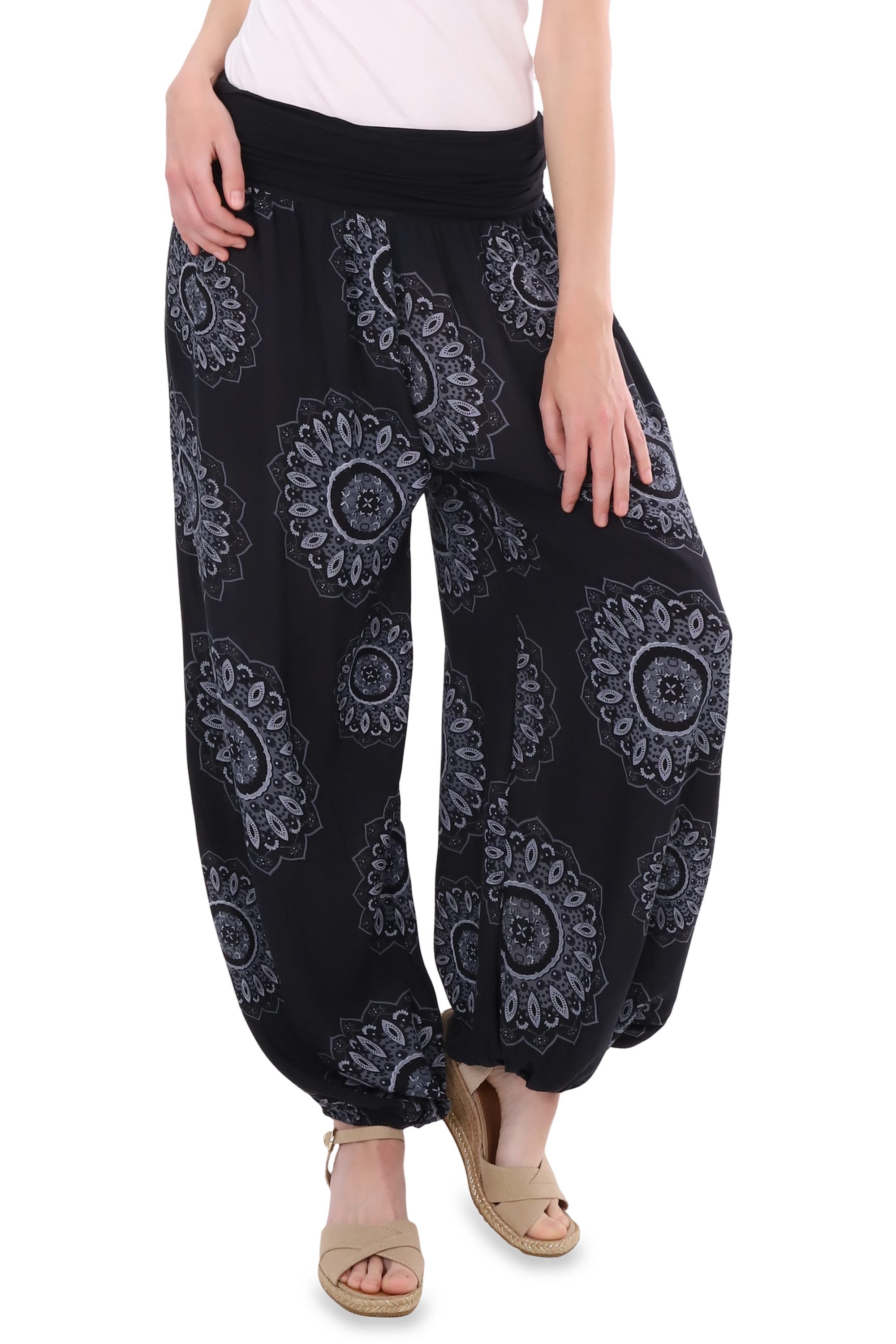 malito more than fashion Haremshose malito Damen Haremshose 7197 im Orient Print Einheitsgröße