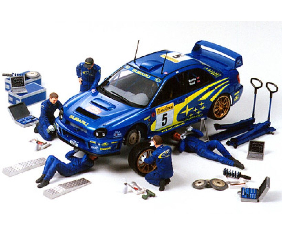 Tamiya Modellbausatz Tamiya Figuren-Set Rally Mechaniker (5) 1:24 Platik Modellbau Figuren