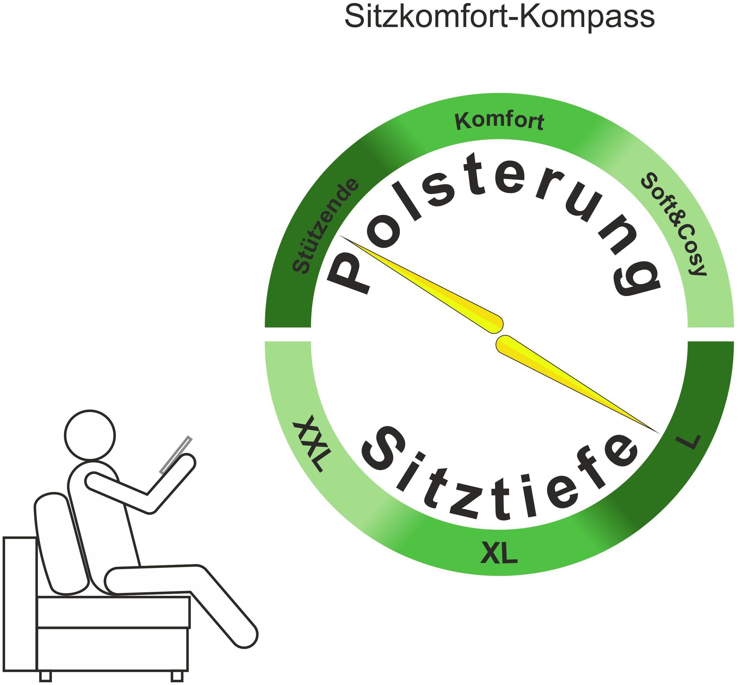 COLLECTION AB Schlafsofa Tania, B: 194 cm, Liegel. 140x194 cm, komfortabler Sitzkomfort: Federkern-Polsterung, inklusive Rückenkissen