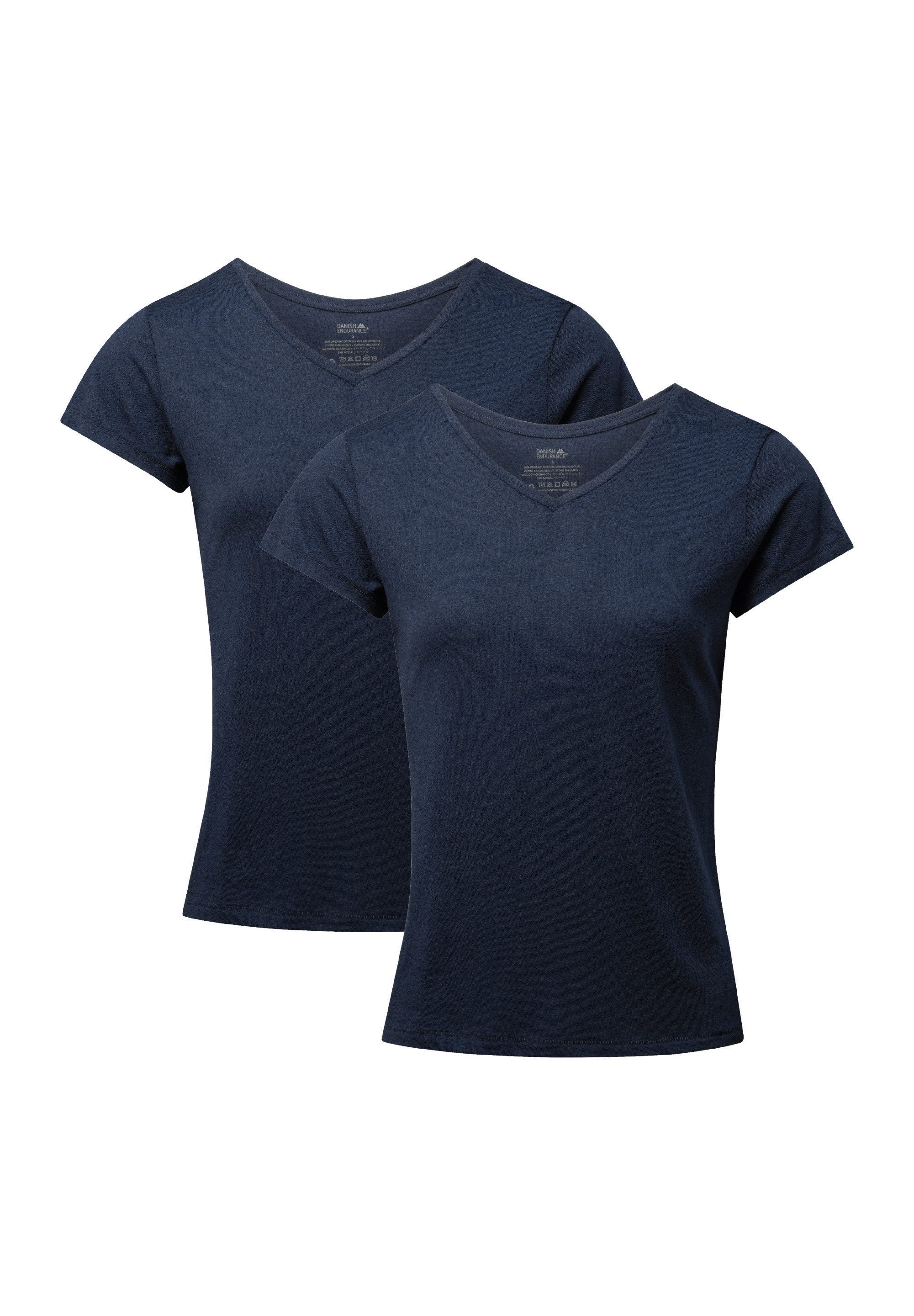 DANISH ENDURANCE T-Shirt V Damen (2er-Pack) günstig online kaufen