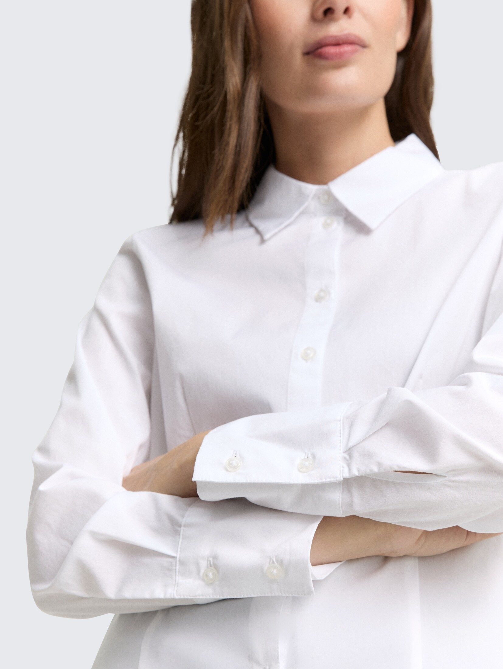 TOM TAILOR Langarmbluse Blusen & Shirts Fitted Popeline Hemdbluse