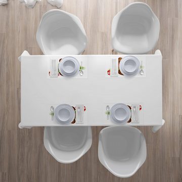 Platzset, Waschbare Stoff Esszimmer Küche Tischdekorations Digitaldruck, Abakuhaus, (4-teilig, 4 Teilig-St., Set aus 4x), Lebkuchenmann Weihnachten