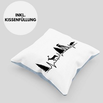 Trendation Dekokissen Trendation - Jagen Kissen Herzschlag Geschenkidee Jäger Geburtstag Weihnachten Dekokissen mit Füllung 40x40