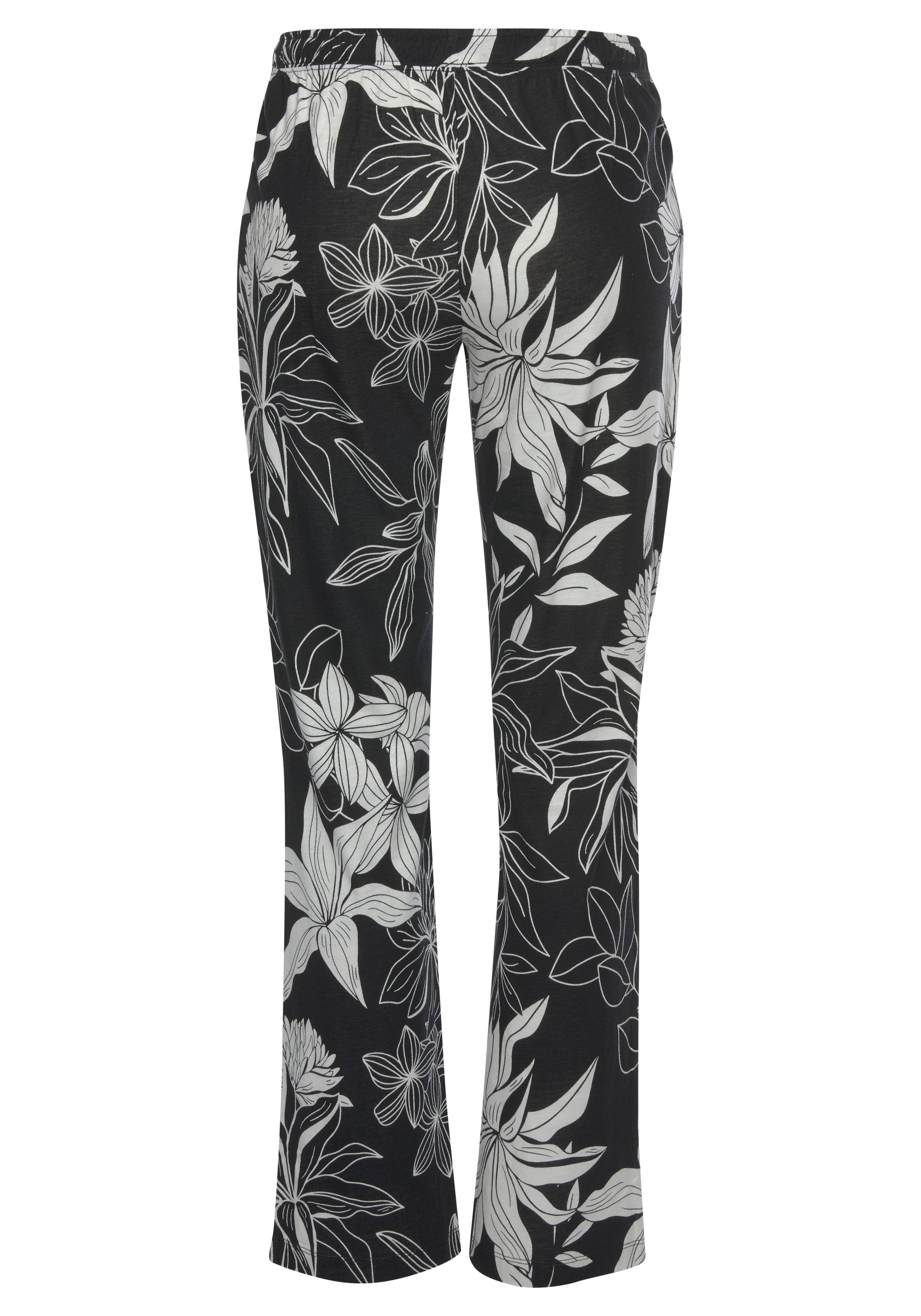 LASCANA Schlafhose mit floralem Druck