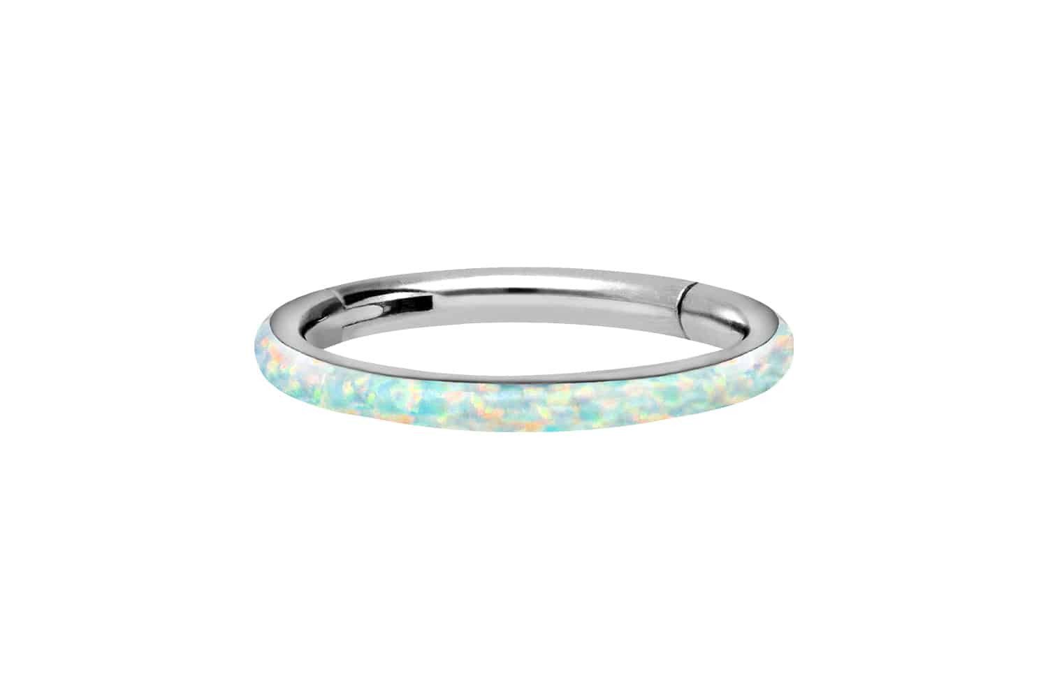 Piercing-Set Titan Segmentring Clicker SYNTHETISCHER OPAL