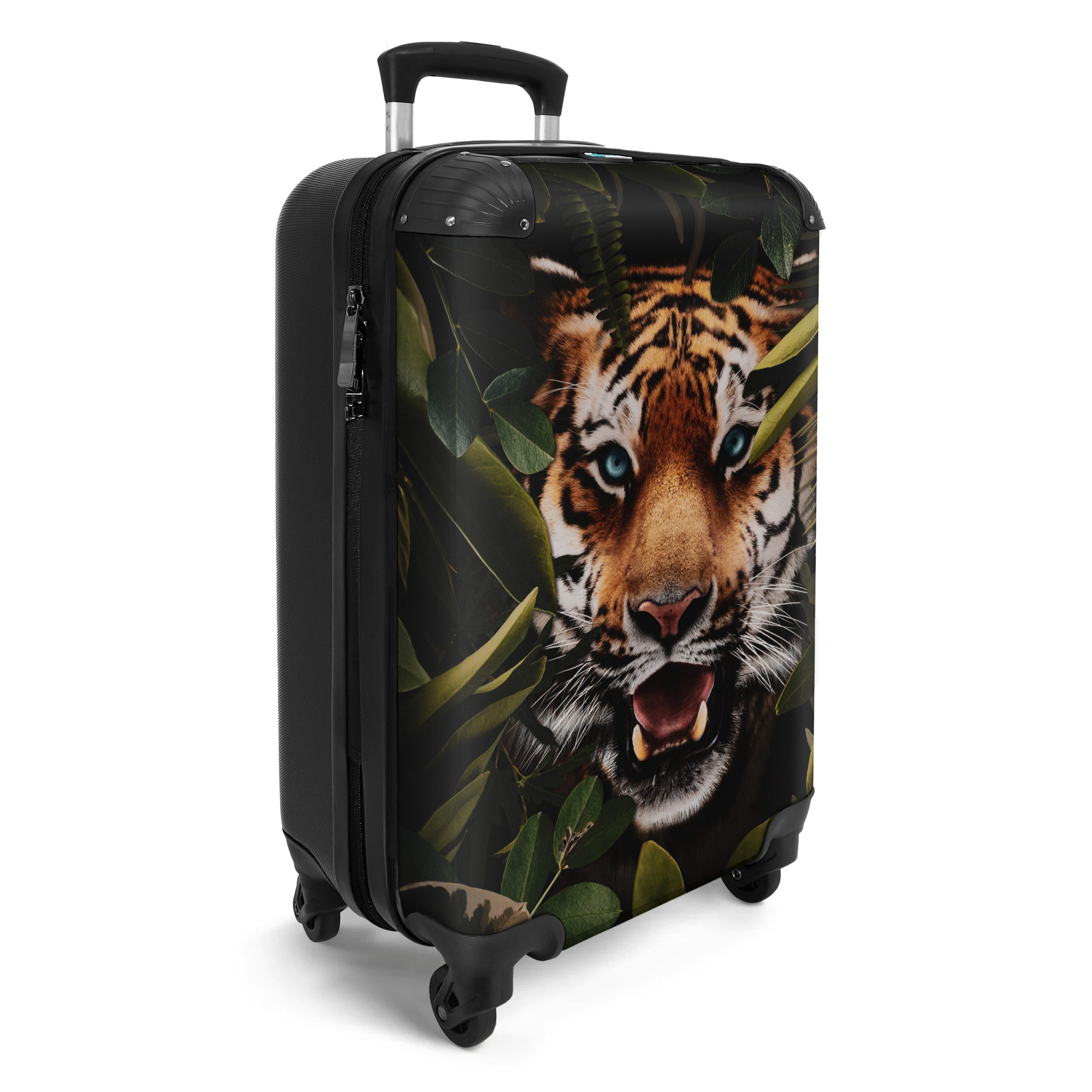 NoBoringSuitcases.com© Hartschalen-Trolley Tiger - Blätter - günstig online kaufen