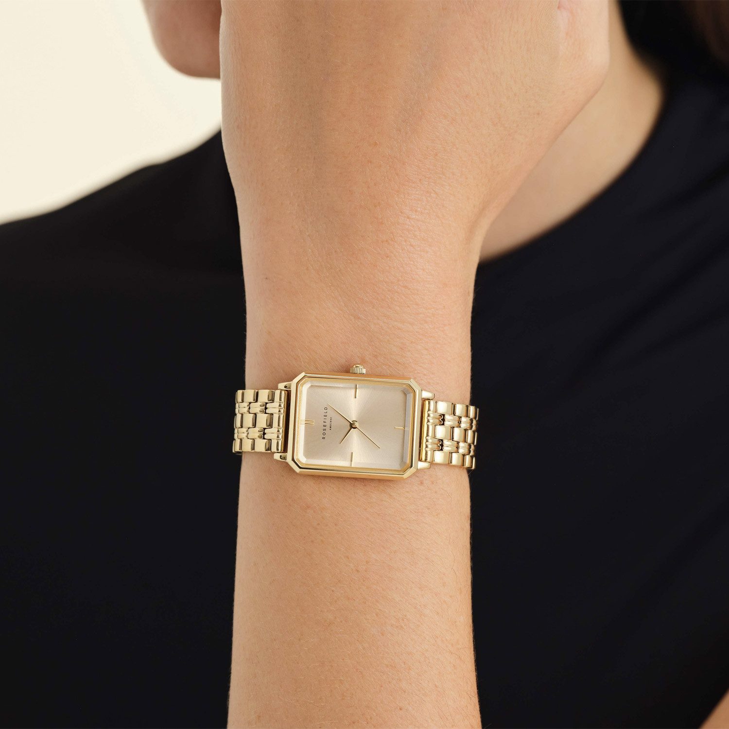 ROSEFIELD Quarzuhr Octagon Champagne Medium