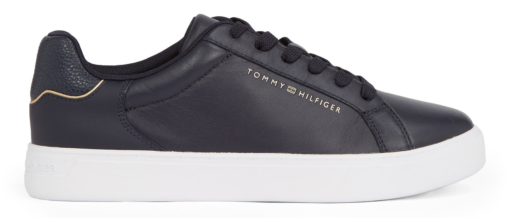 Tommy Hilfiger ESSENTIAL COURT SNEAKER Plateausneaker Freizeitschuh Halbschuh Schnurschuh mit Logopragung