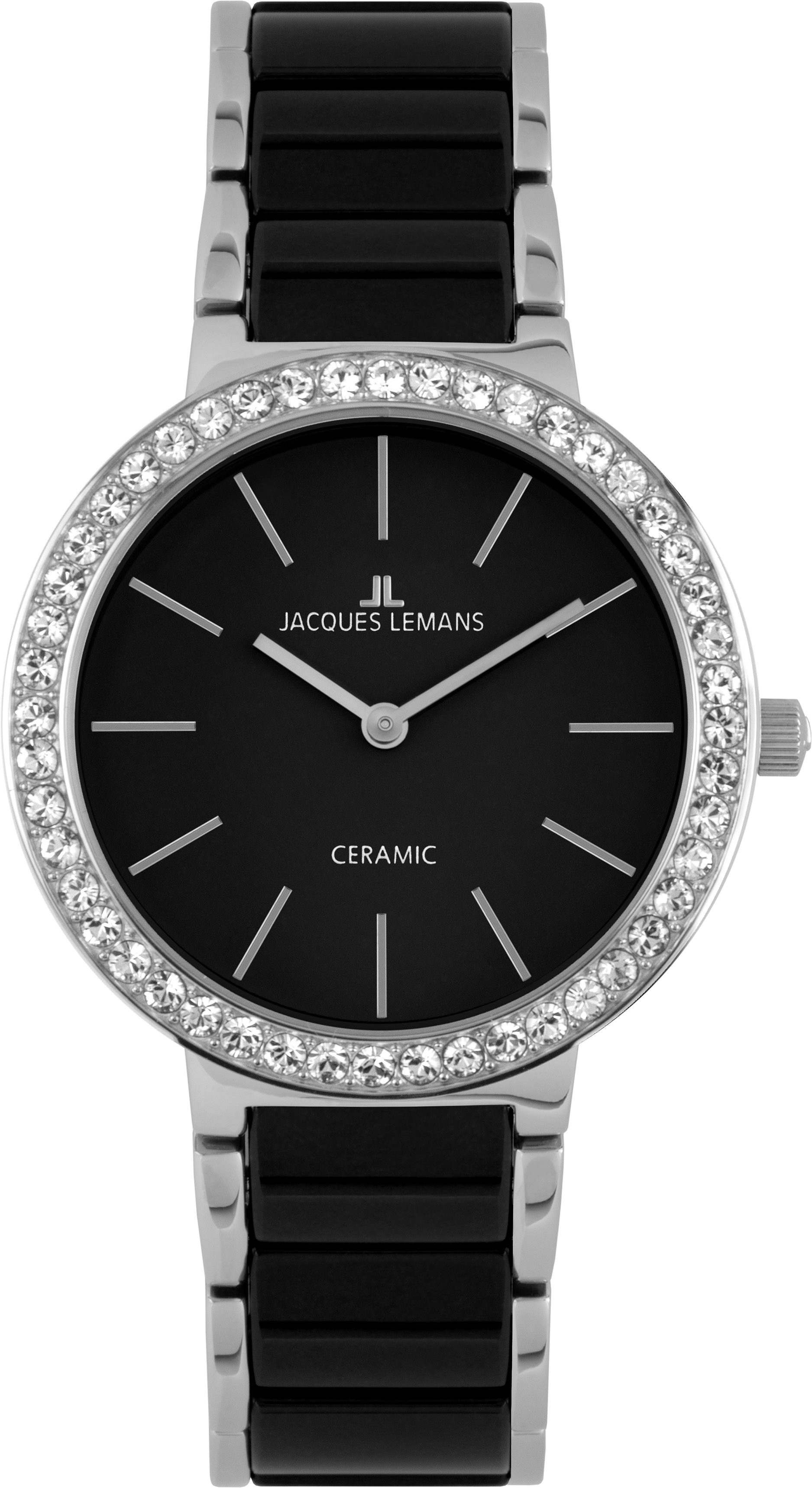 Jacques Lemans Quarzuhr Monaco 50-7A, Armbanduhr, Damenuhr, Keramik, analog