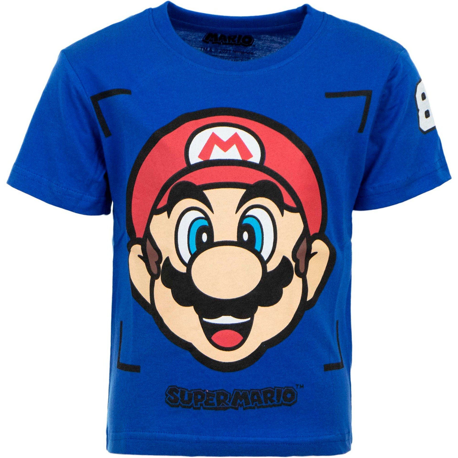 Super Mario T-Shirt »Mario Jungen kurzarm Shirt« Gr. 98 bis 128, 100%  Baumwolle, Blau online kaufen | OTTO