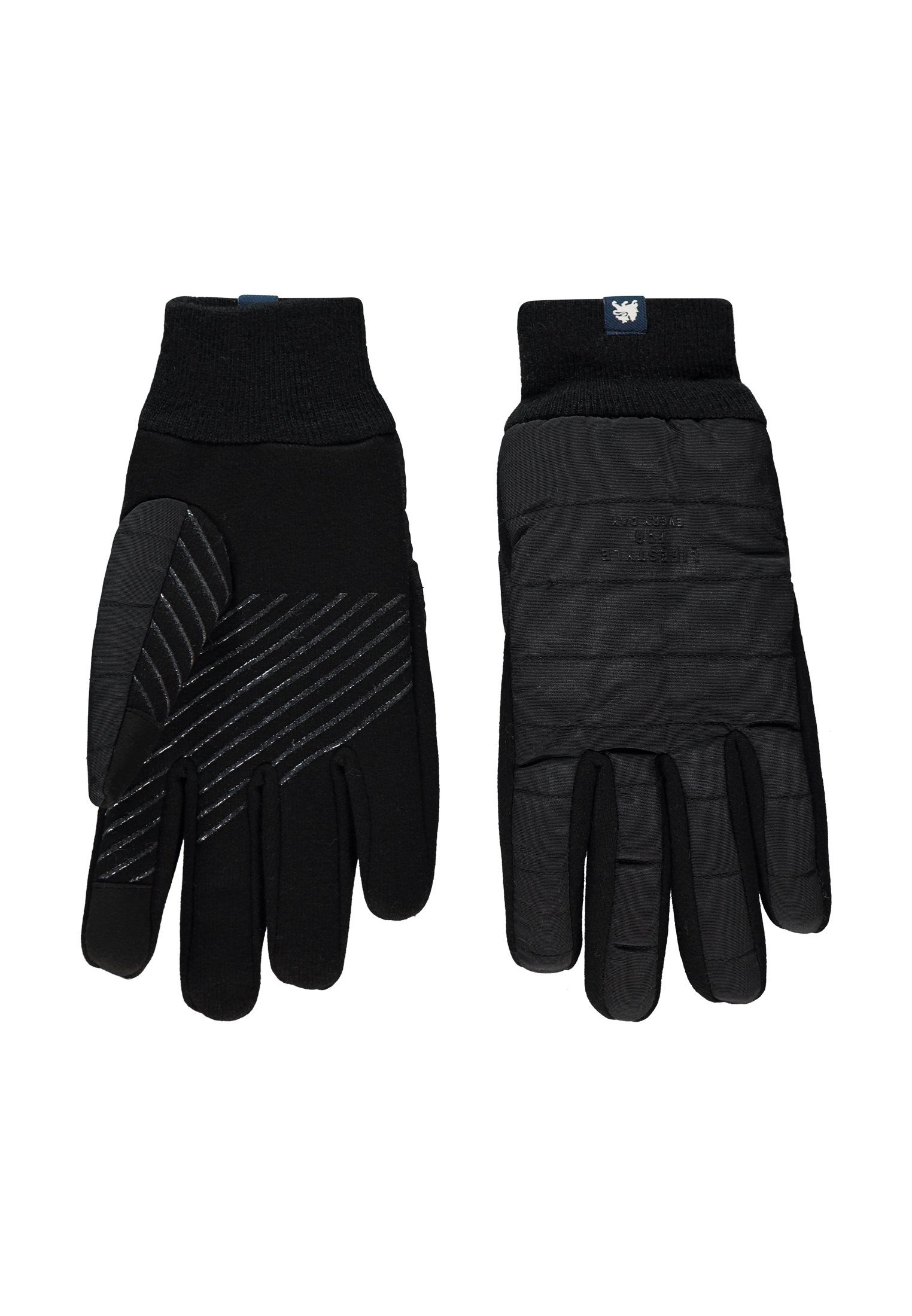 Gefütterter Handschuh LERROS LERROS BLACK Strickhandschuhe