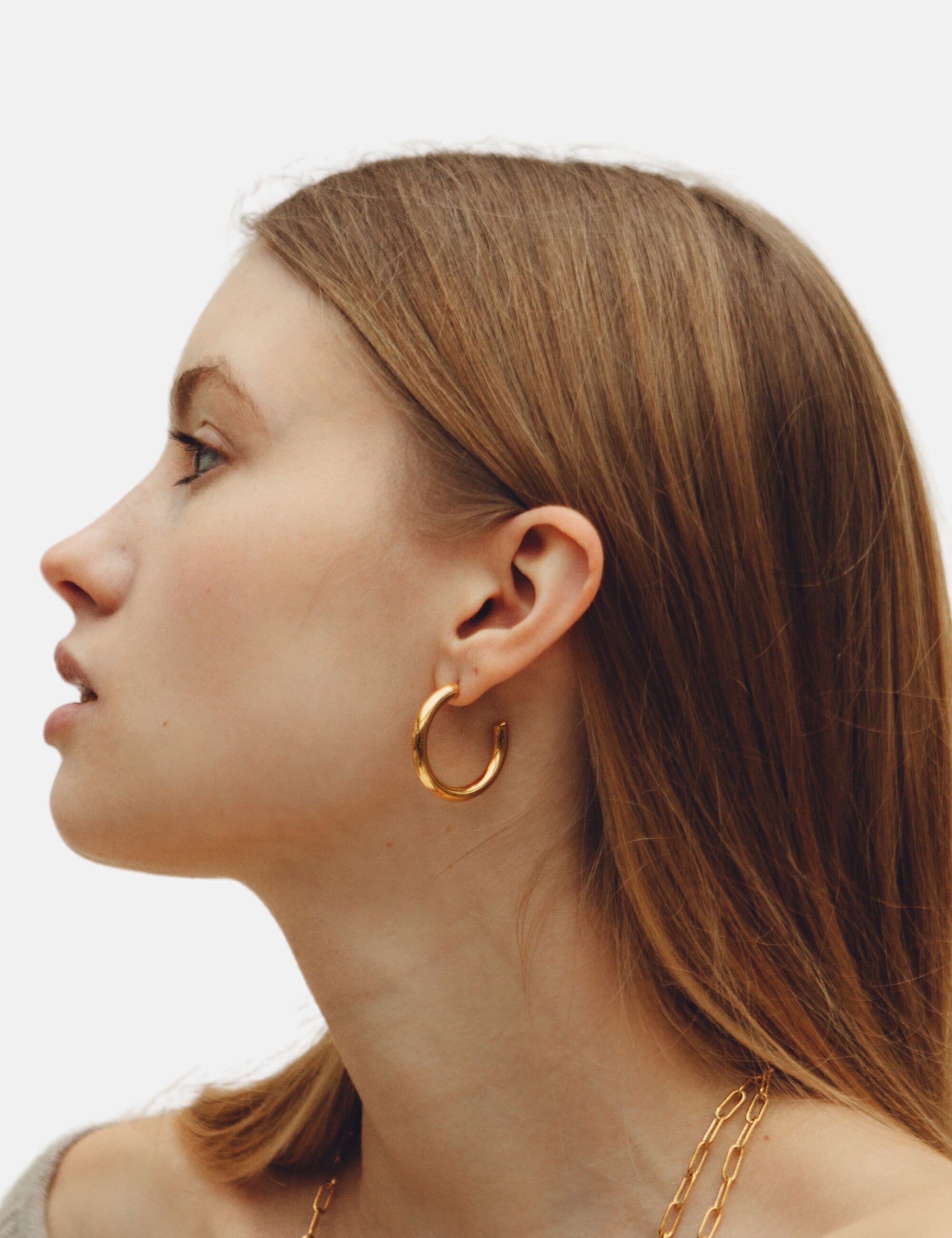 GOOD.designs Paar Creolen, aus Edelstahl 18K vergoldet mit Poussette günstig online kaufen