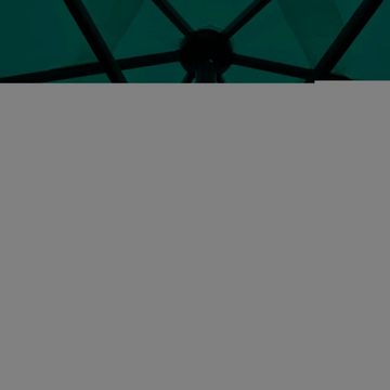furnicato Sonnenschirm LED Cantilever Schirm 3 m Grün