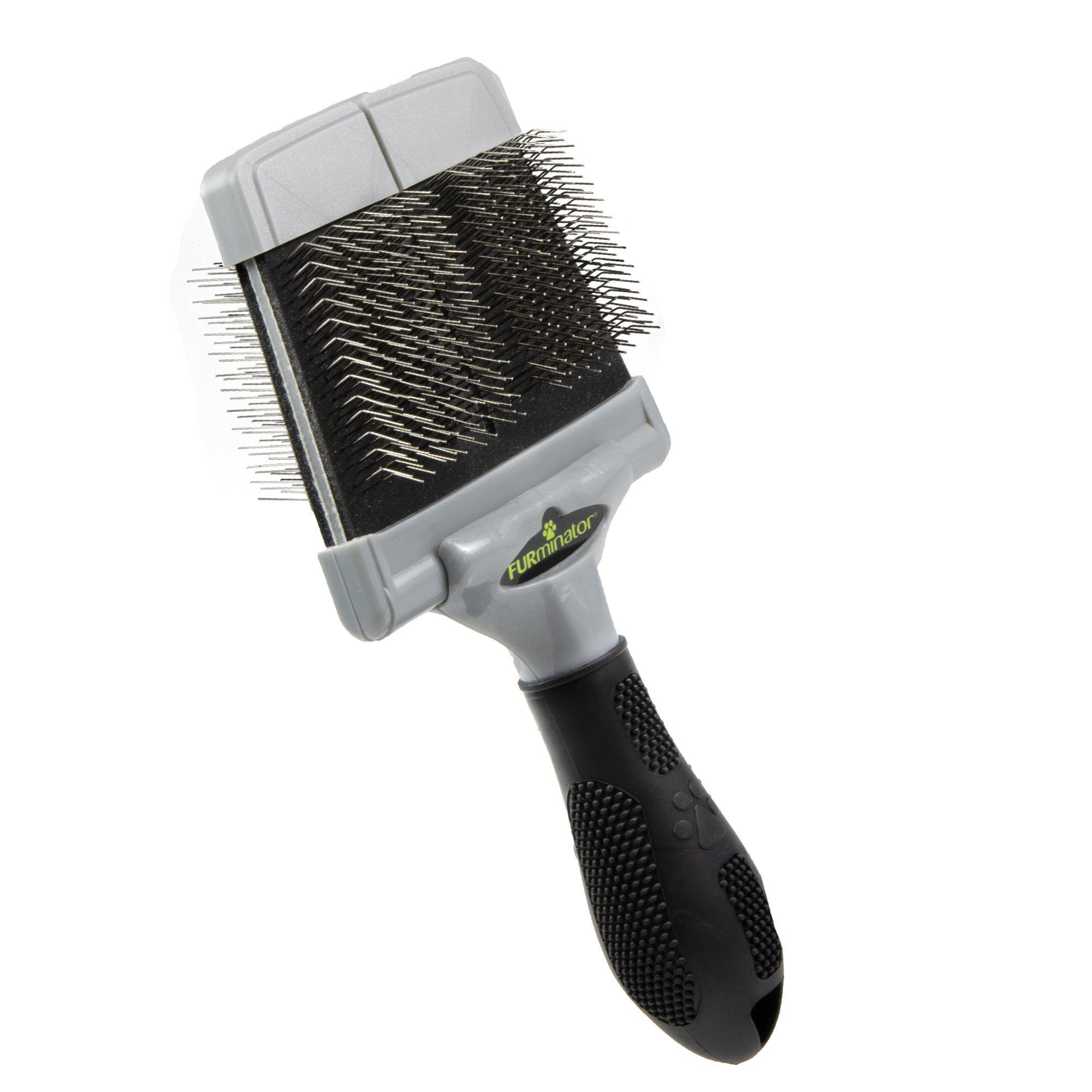 FURminator Zupfbürste Furminator® Zupfbürste mit harten Borsten, Metall, (1-tlg), Optimal für mittellanges bis langes Fell