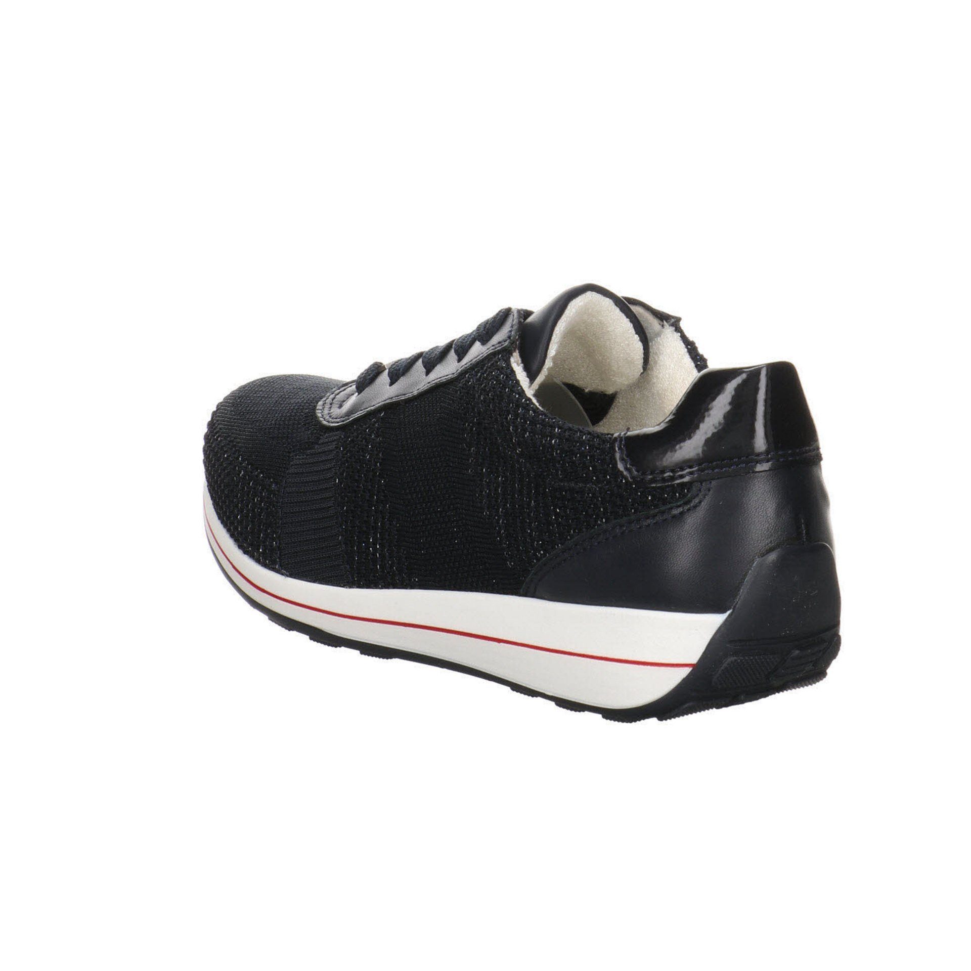 Schnürschuh Sneaker Damen 038818 Ara Leder-/Textilkombination blau Schuhe