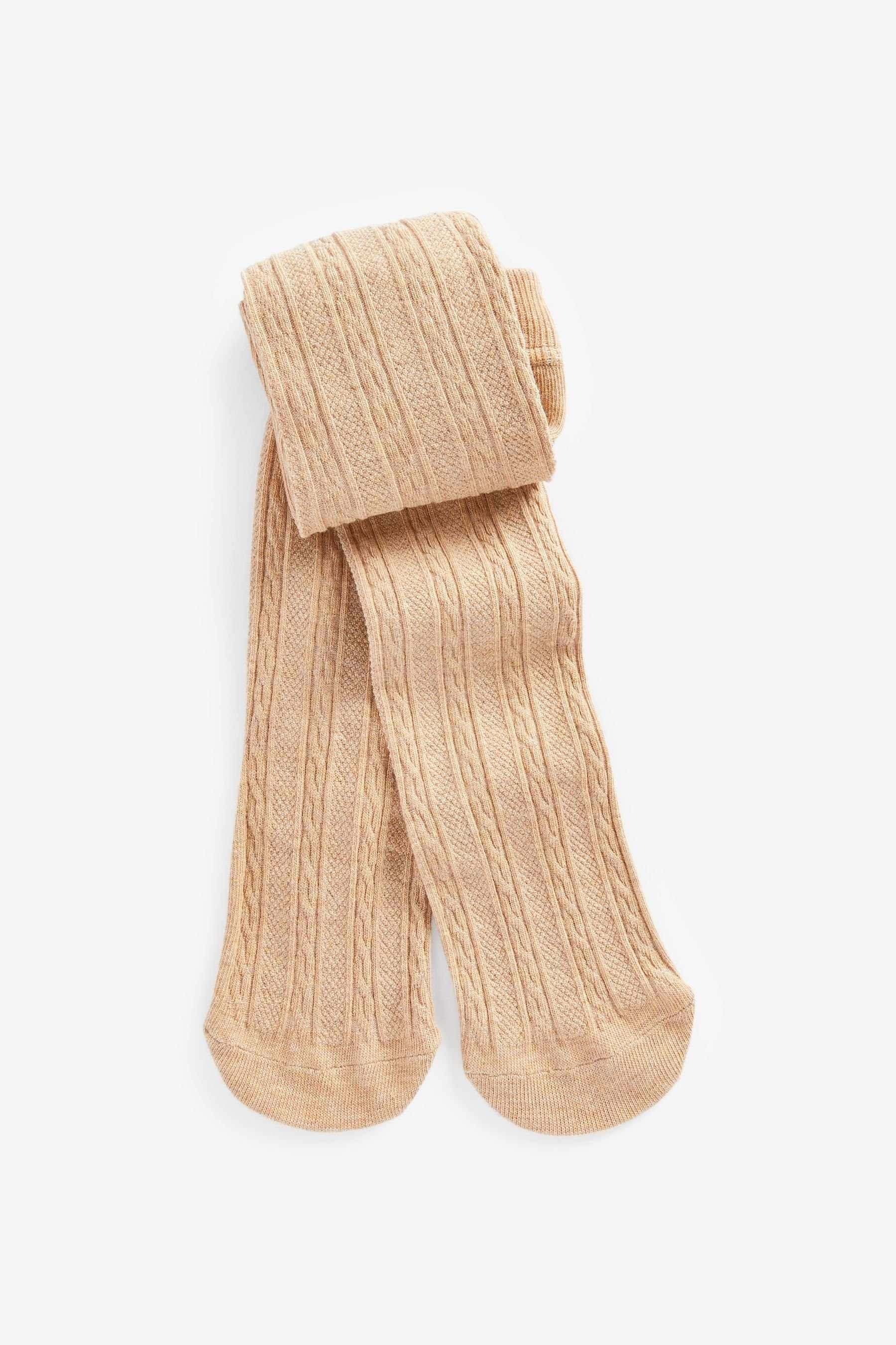 Next Strickstrumpfhose Zopfmuster-Strumpfhose mit hohem Baumwollanteil (1 St)