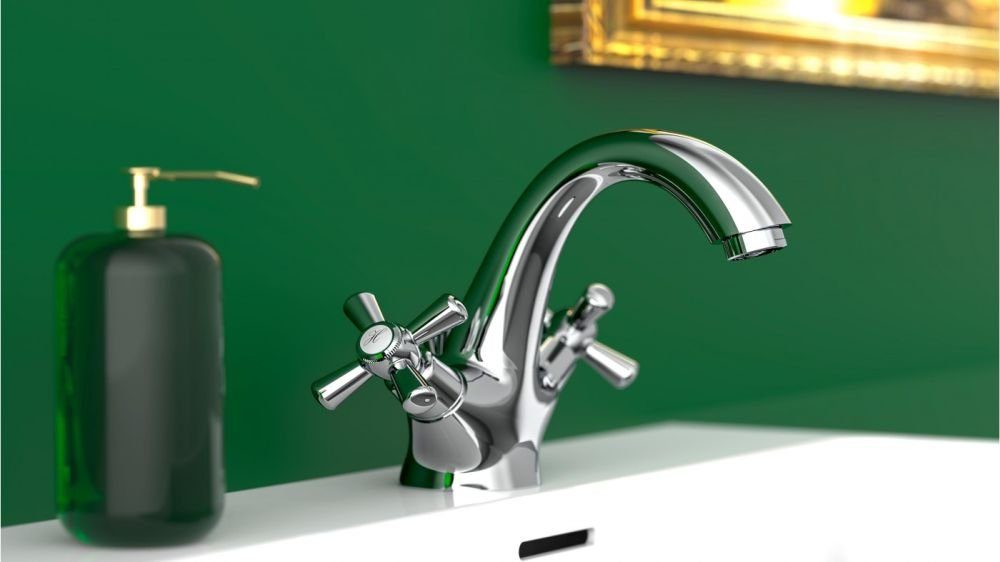 Eisl Waschtischarmatur NOSTALGIE II Zweigriff Waschbeckenarmatur, Wasserhahn Bad im Retro Stil