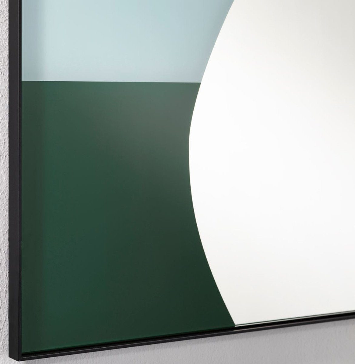 107 Wandspiegel - H. 81 Padrino Luxus - x Designer Qualität Spiegel Grün Garderoben Spiegel cm Casa Hellblau Wandspiegel Wohnzimmer - /