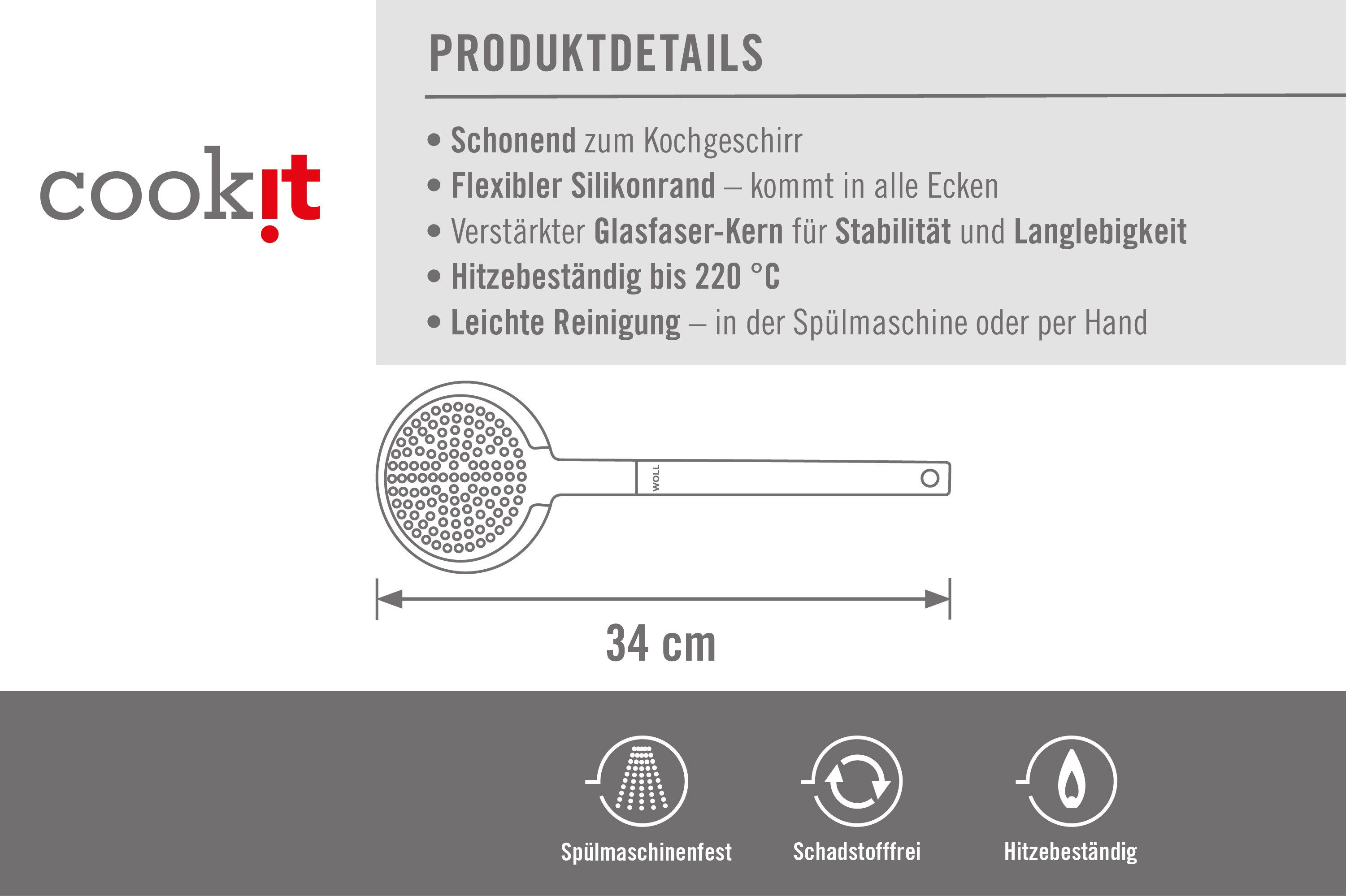 WOLL Schaumlöffel Cook it, aus hochwertigem Kunststoff und Silikon