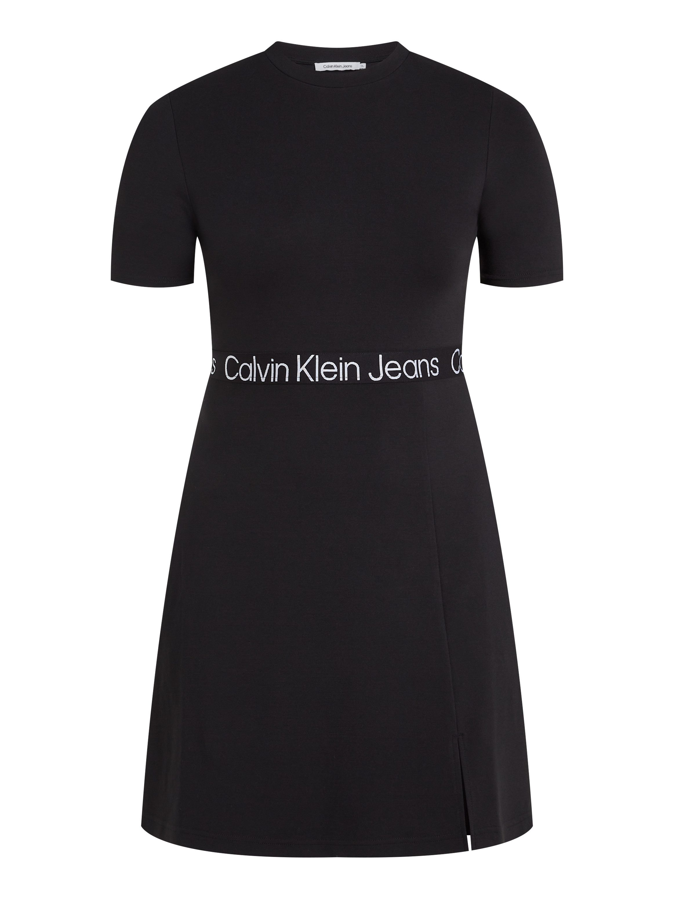 Calvin Klein Jeans Plus Skaterkleid PLUS TAPE MILANO SS DRESS in Großen Größen und mit Logoschriftzug