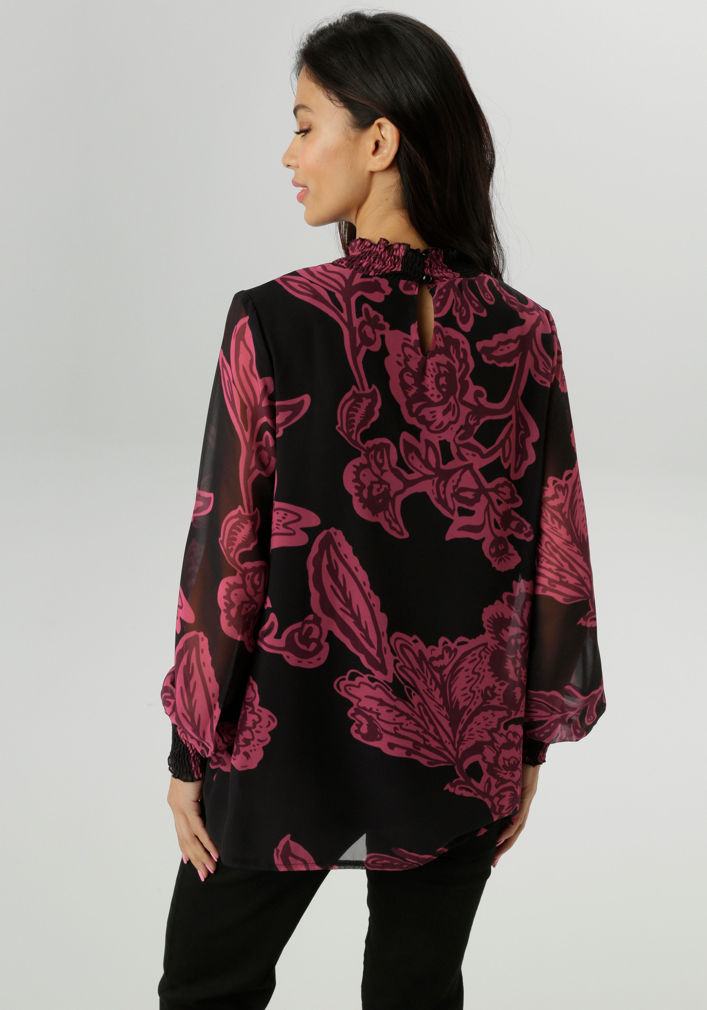 Aniston SELECTED Schlupfbluse mit Blüten- und günstig online kaufen