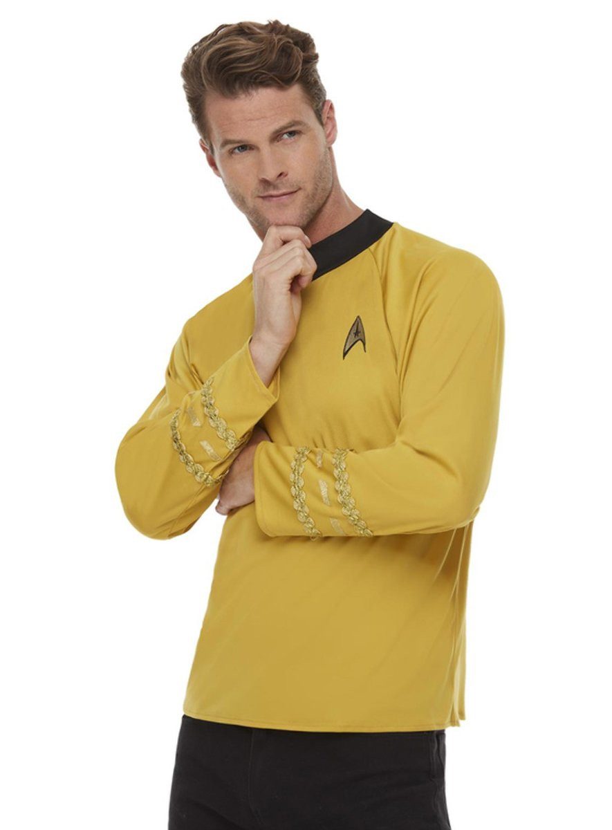 Smiffys Kostüm Star Trek – Raumschiff Enterprise Uniform gold, Langärmelige günstig online kaufen