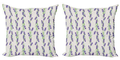 Kissenbezüge Modern Accent Doppelseitiger Digitaldruck, Abakuhaus (2 Stück), Lavendel Garten Fragrance Blooms