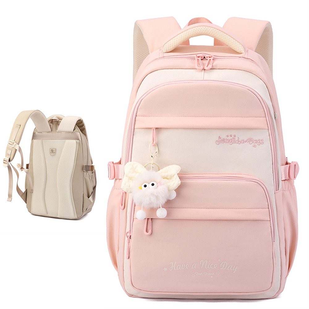 MOPUEA Schulrucksack Schulrucksack wasserabweisend atmungsaktiv leicht gepolstert