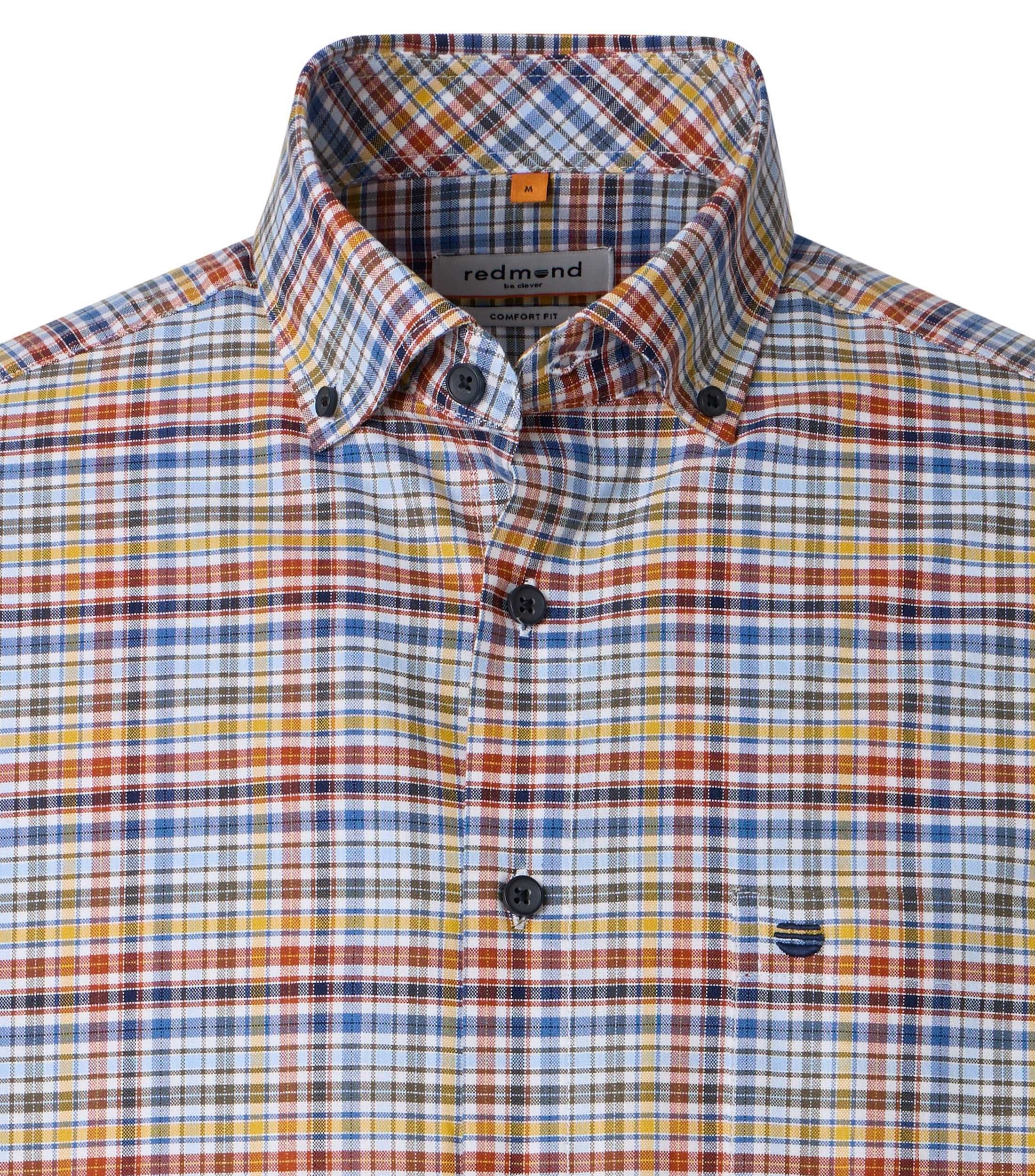 Redmond Kurzarmhemd kariert Comfort Fit